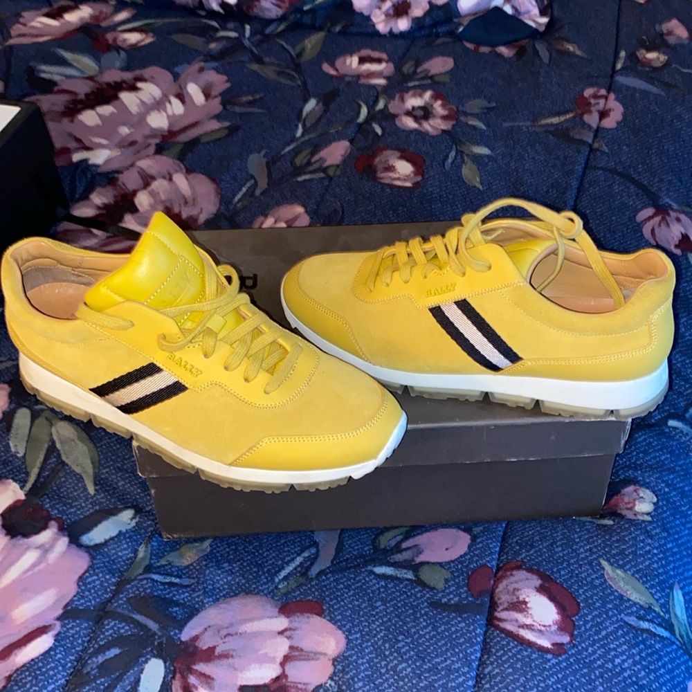 Mustard Colored Bally Sneakers